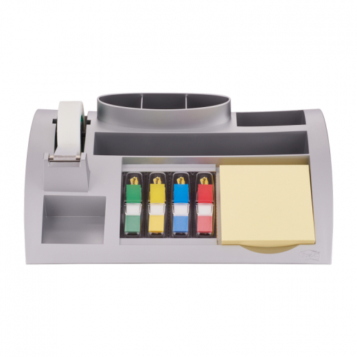 Post-it Tisch-Organizer C50  25,6x6,8x16,8cm silber metallic, - MMMC50