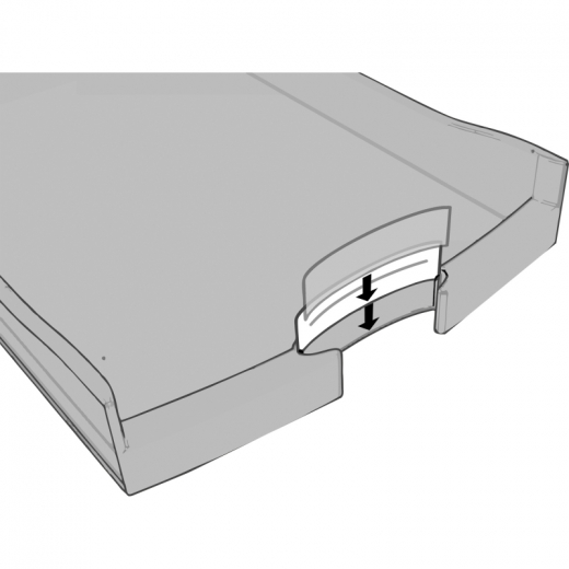 HAN Schubladenbox IMPULS 1013-50 DIN A4/C4 4Fächer offen ws/le, - 575156108