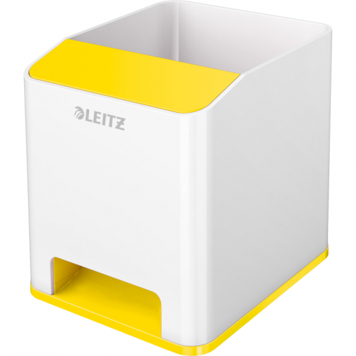 Leitz Stifteköcher WOW 53631016 weiß/gelb, - LEI53631016