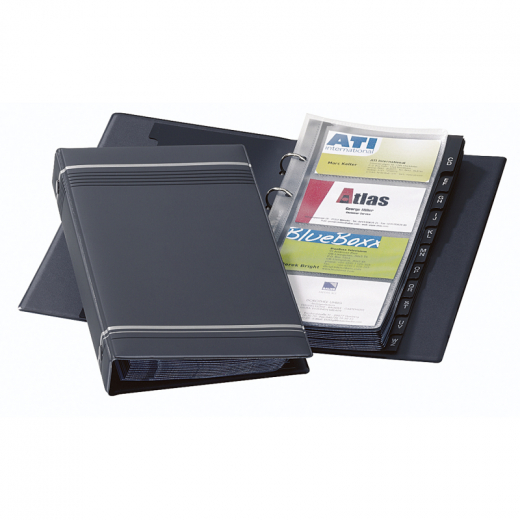 DURABLE Visitenkarten-Ringbuch VISIFIX 238558 max. 200Karten sw,