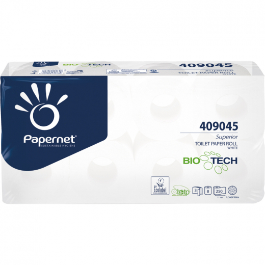 Papernet Toilettenpapier Superior 250 Bl ws 8 Ro./Pack., - 446008201