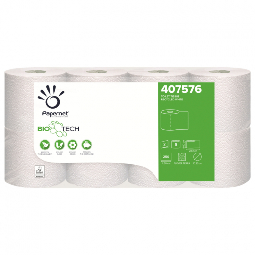 Papernet Toilettenpapier 407576 2lg 250Bl 8x8Rl, - 446026800