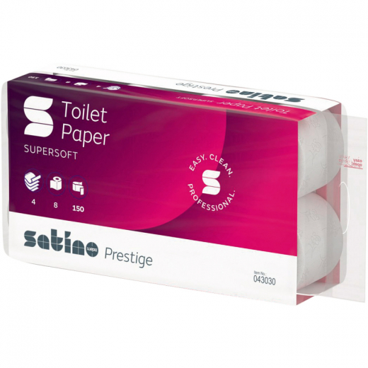 Satino Toilettenpapier 043030 Prestige 4lg hw 150Blatt 8 St./Pa, - 446224800