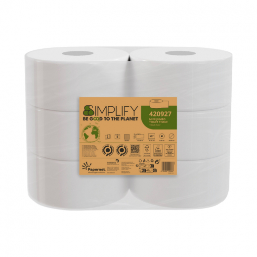 Papernet Toilettenpapier Simplify 420927 2lg. 557Bl. 6St., - 446231600