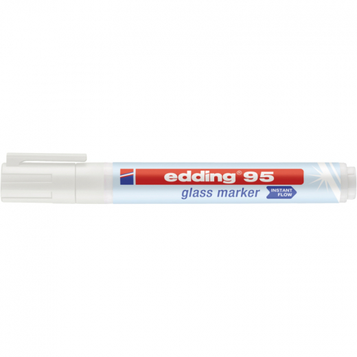 edding Glasboardmarker 95 4-95049 1,5-3mm Rundspitze weiß, - 653249000