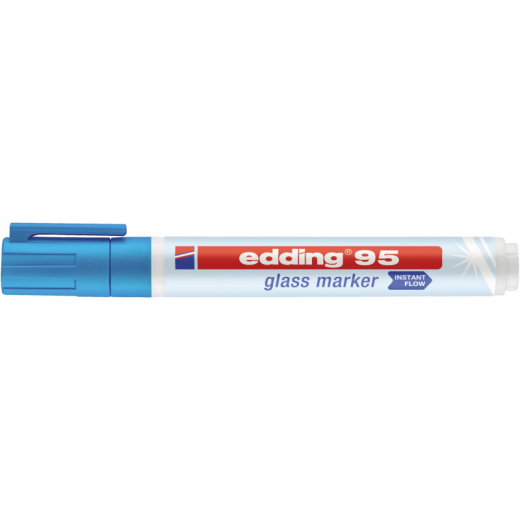 edding Glasboardmarker 95 4-95010 1,5-3mm Rundspitze hellblau, - 653249037