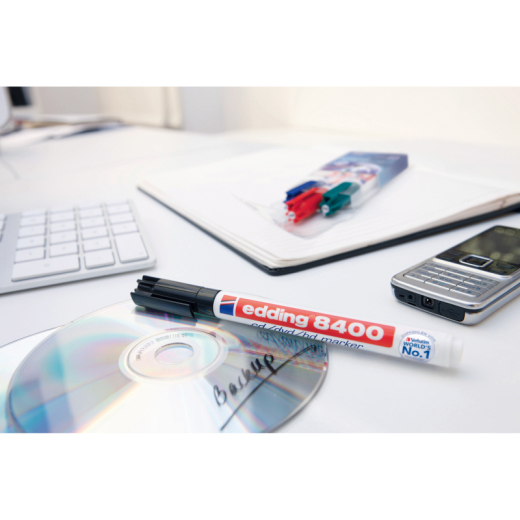 edding CD/DVD-Marker 8400 4-8400001 0,5-1mm Rundspitze sw,