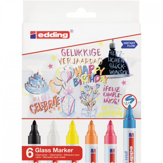 edding Glasboardmarker 95 4-95-6 1,5-3mm sortiert 6St.,