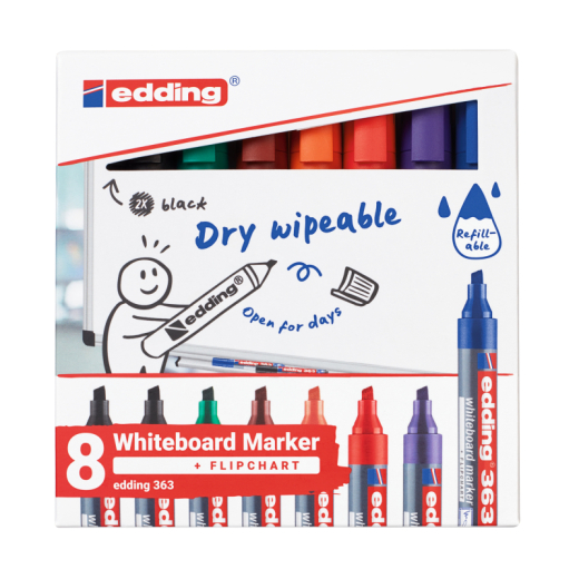 edding Whiteboardmarker 4-363-8-S2999 1-5mm sort. 8St.,