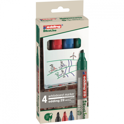 edding Boardmarker 29 EcoLine 4-29-4 1-5mm sortiert 4 St./Pack.,