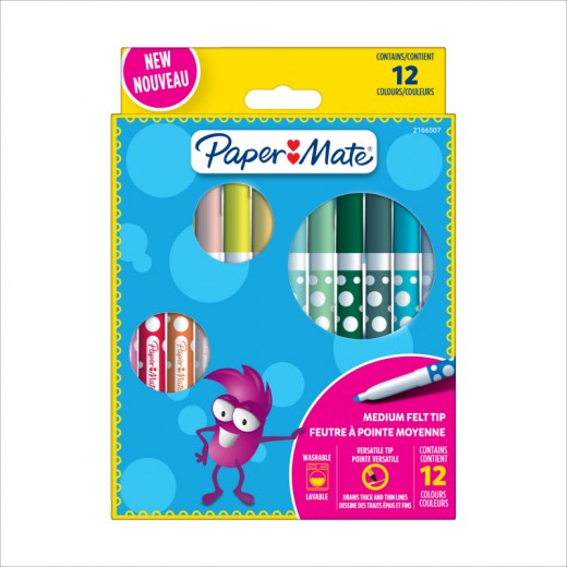 Paper Mate Filzstift 2166507 sort. 12St., - 304025499