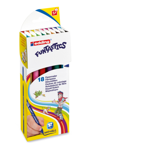 edding Fasermaler FUNTASTICS 4-15-18 sort. 18St.,
