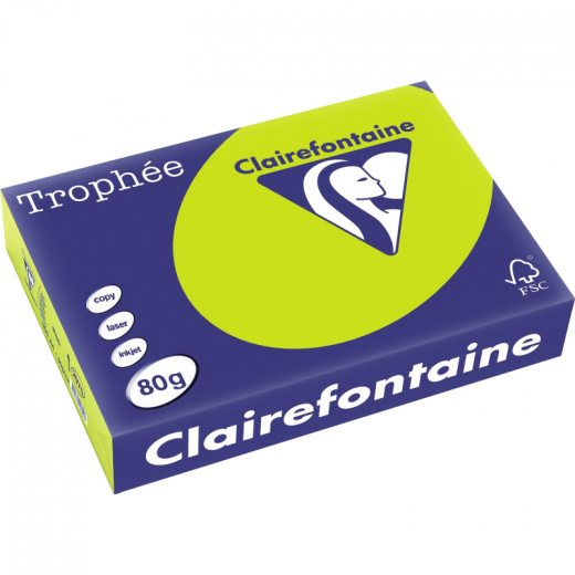 Clairefontaine Kopierpapier 2975C A4 80g neongrün 500Bl.,