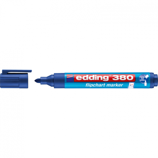 edding Flipchartmarker 380 4-380003 1,5-3mm Rundspitze blau, - EDD380BL