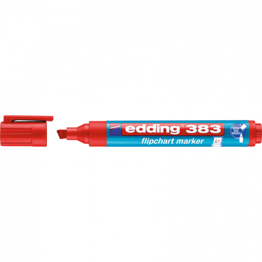 edding Flipchartmarker 383 4-383002 1-5mm Keilspitze rot, - EDD383RT