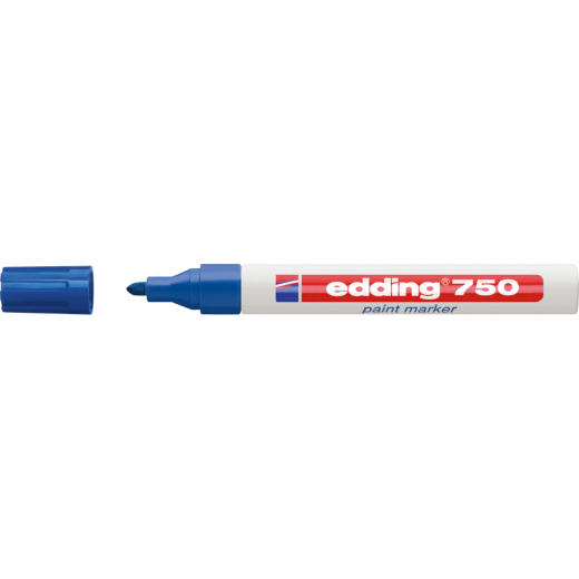 edding Lackmarker 750 4-750003 2-4mm Rundspitze permanent blau, - EDD750BL