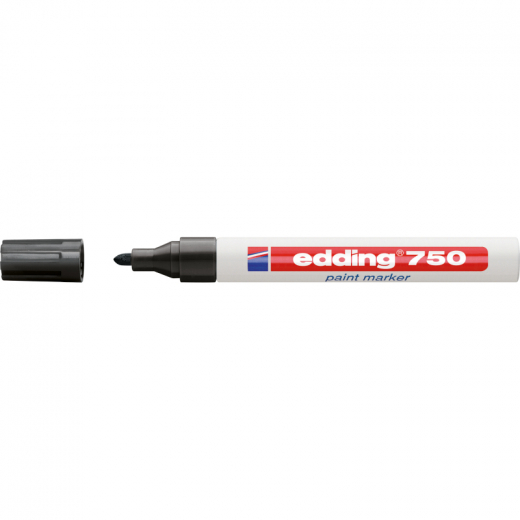 edding Lackmarker 750 4-750001 2-4mm Rundspitze permanent schwarz, - EDD750SW