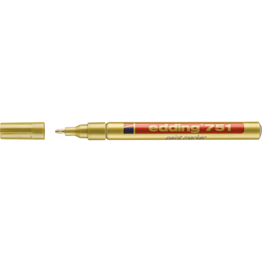 edding Lackmarker 751 4-751053 1-2mm Rundspitze permanent gold, - EDD751GO