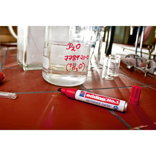 edding Permanentmarker No.1 4-1002 1-5mm Keilspitze nachfüllbar rt,