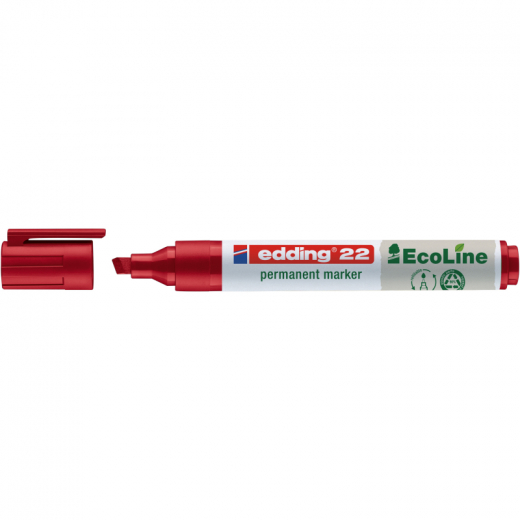 edding Permanentmarker 22 EcoLine 4-22002 1-5mm Keilspitze rot,