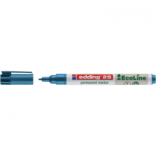 edding Permanentmarker 25 EcoLine 4-25003 1mm Rundspitze blau, - EDD25BL