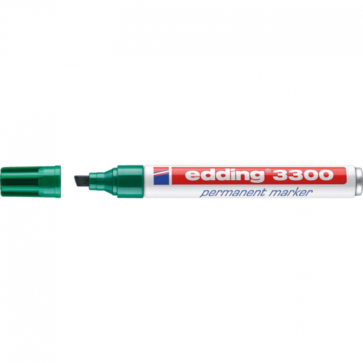 edding Permanentmarker 3300 4-3300004 1-5mm Keil grün, - EDD3300GN