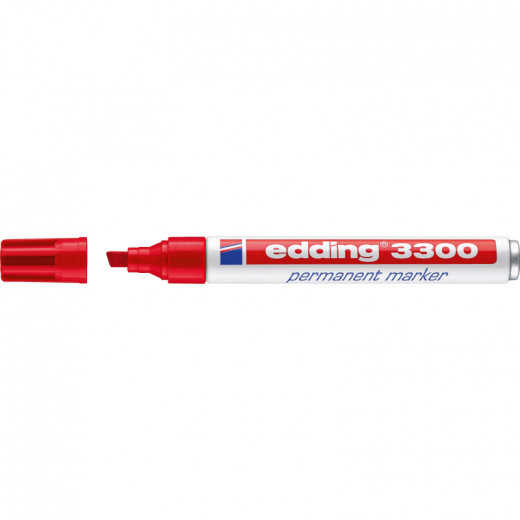 edding Permanentmarker 3300 4-3300002 1-5mm Keil rot,