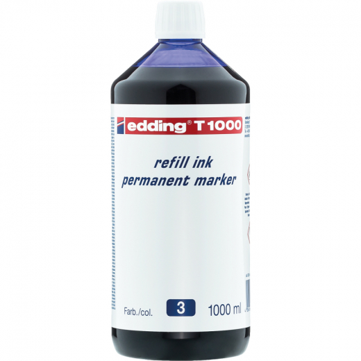 edding Nachfülltusche T1000 4-T1000003 1.000ml blau, - 10544020