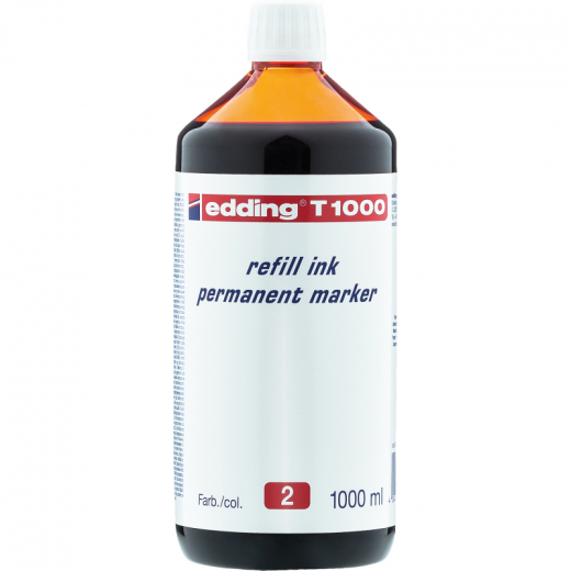 edding Nachfülltusche T1000 4-T1000002 1.000ml rot, - 10544021