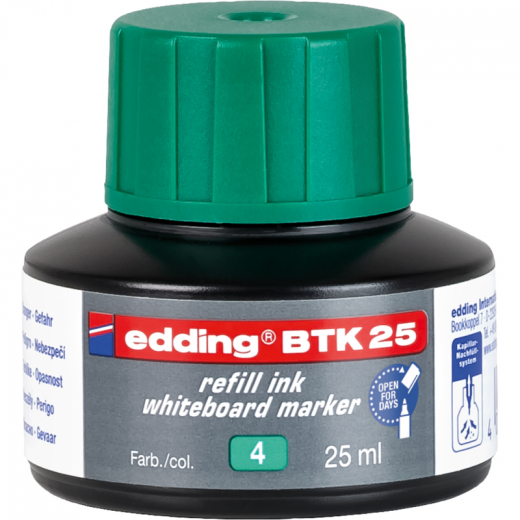 edding Nachfülltusche 4-BTK25004 refill-service 25ml grün, - EDDBTK25GN