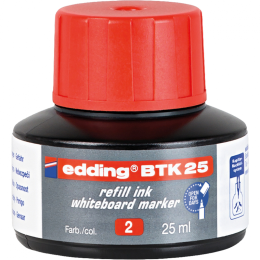 edding Nachfülltusche 4-BTK25002 refill-service 25ml rot, - EDDBTK25RT