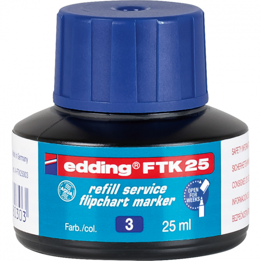 edding Nachfülltusche 4-FTK25003 25ml blau, - EDDFTK25BL