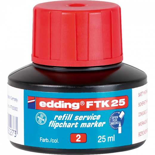 edding Nachfülltusche 4-FTK25002 25ml rot, - EDDFTK25RT