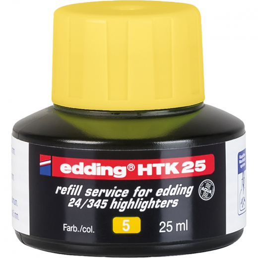 edding Nachfülltusche HTK25 4-HTK25005 25ml gelb, - EDDHTK25005