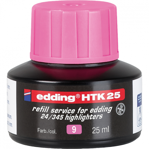 edding Nachfülltusche HTK25 4-HTK25009 25ml rosa, - EDDHTK25009