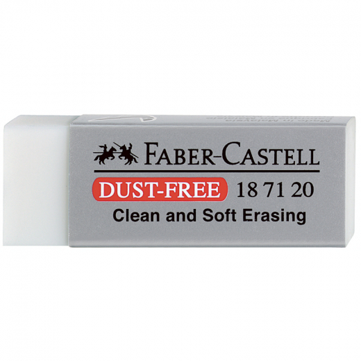 Faber-Castell Radierer DUST-FREE 187120 22x12x62mm weiß, - 029997