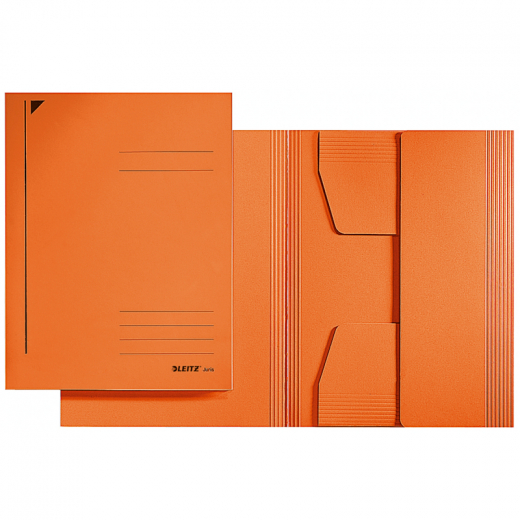 Leitz Jurismappe 39240045 DIN A4 3Klappen Karton orange, - LEI3924OR