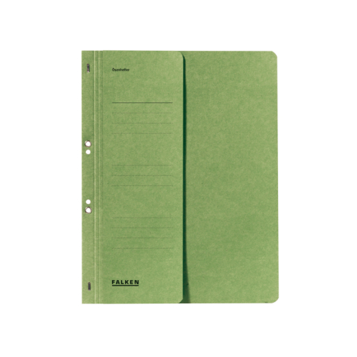 Falken Ösenhefter 80000490 DIN A4 kaufm. Heftung 250g Karton grün, - FAL80000490