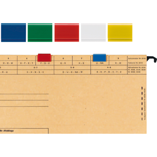 ELBA Farbreiter vertic 1 100420884 20x16mm PVC dunkelgrün 25 St./Pack., - 61855122