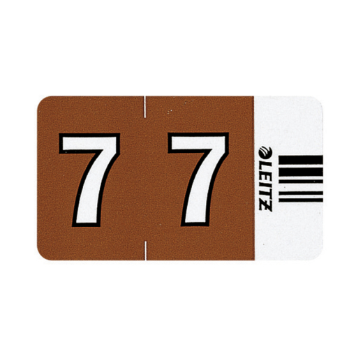 Leitz Ziffernsignal Orgacolor 66071000 braun 500 St./Pack.,