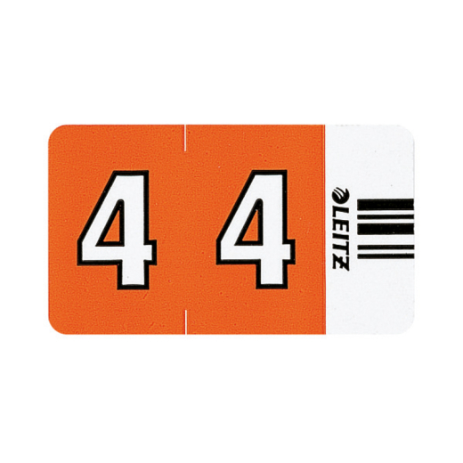 Leitz Ziffernsignal 4 Orgacolor 66040000 23x30mm or 100 St./Pack., - LEI66040000
