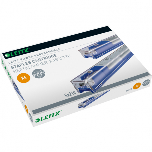 Leitz Heftklammerkassette K6 55910000 verzinkt 5x210 St./Pack., - LEI5591