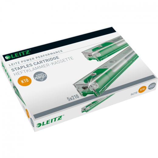 Leitz Heftklammerkassette K10 55930000 verzinkt 5x210 St./Pack., - LEI5593