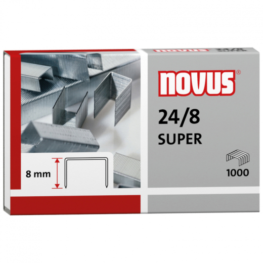 NOVUS Heftklammer 040-0038 24/8 Super verzinkt 1.000 St.Pack., - NOV248