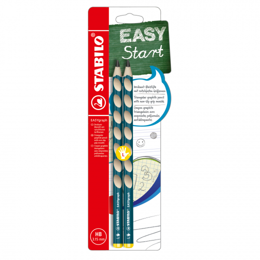 STABILO Bleistift EASYgraph B-41596-5 li HB 2St, - 306002260