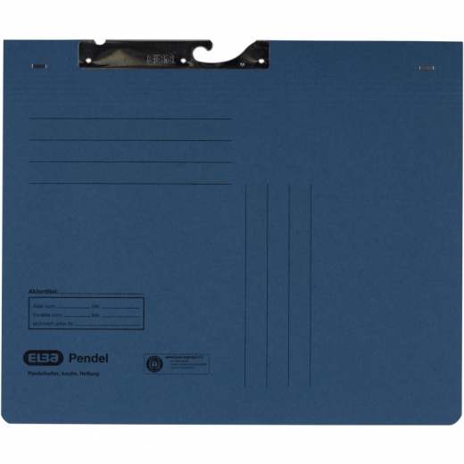 ELBA Pendelhefter 100560099 DIN A4 kfm. Heftung 320g Karton blau, - 61090461