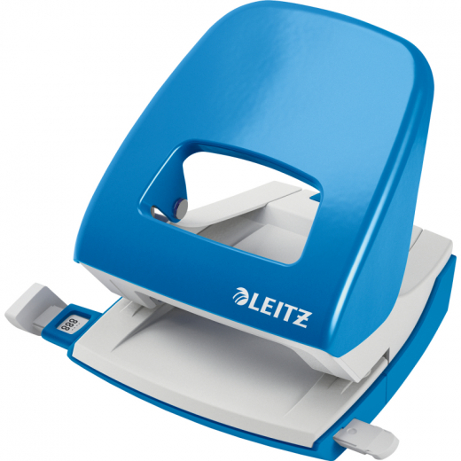 Leitz Locher NeXXt 50080030 max. 30Bl. Metall hellblau, - LEI5008HBL