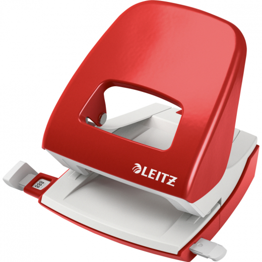 Leitz Locher NeXXt 50080025 max. 30Bl. Metall rot, - LEI5008RT