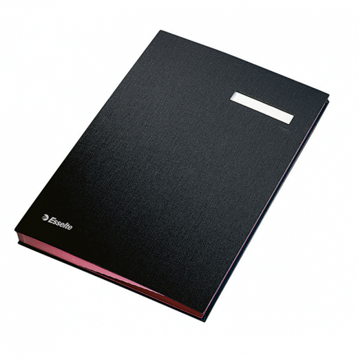 Esselte Unterschriftenmappe 621061 DIN A4 20Fächer Pappe PP schwarz,