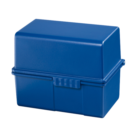 HAN Karteikasten 975-14 DIN A5 quer max. 450Karten PS blau, - HAN975BL